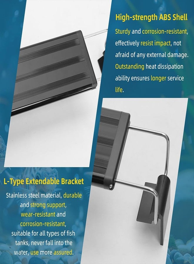 داتو مصباح حوض السمك DaToo LED كامل الطيف مع مُخفّت إضاءة، مزود بمصابيح LED بيضاء وزرقاء وحمراء وخضراء، بثلاثة أوضاع إضاءة وقوس قابل للتمديد لأحواض السمك من 8 إلى 12 بوصة. - Image 5